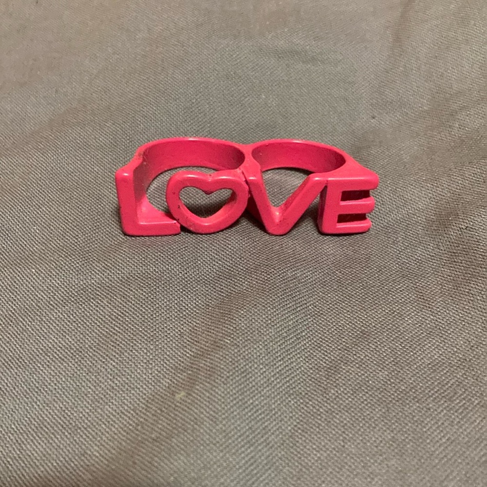 Pink Love Double Ring